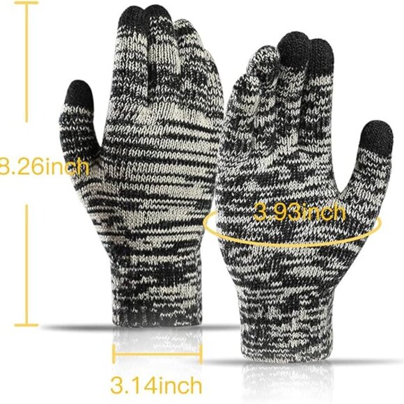 Women’s Fleece Lined Warm Winter Beanie Hat, Scarf & Touchscreen Gloves Set - Picture 5 of 6